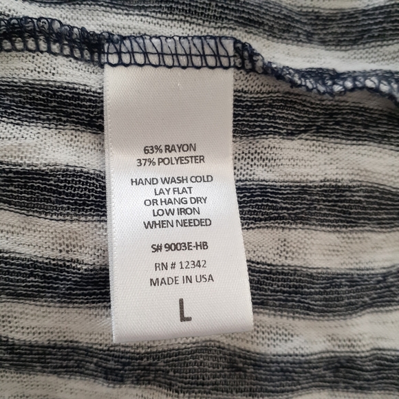 COIN 1804 Los Angeles Blue & White Striped Shirt - Size L - Picture 5 of 5